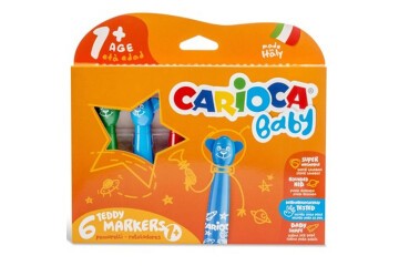 Carioca Keçeli Boya Kalemi Teddy Jumbo Bebek 6 LI 42815