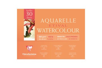 Claırefontaıne Etival Dokulu Cold Press 18x24 CM 300 GR  Uzun Kenarı Yapışkanlı 30 YP