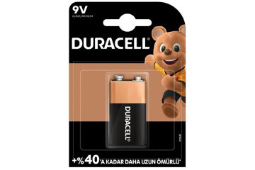 Duracell Alkalin 9 Volt Pil 1 Lİ Kartela