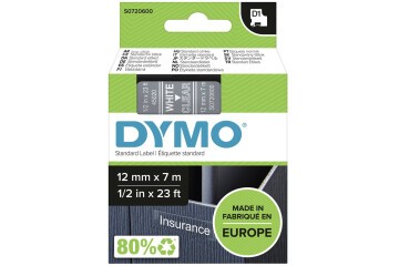 Dymo D1 Şerit 12 MMx7mt Şeffaf/ Beyaz 45020