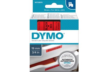 Dymo D1 Şerit 19 MMx7mt Kırmızı/ Siyah 45807