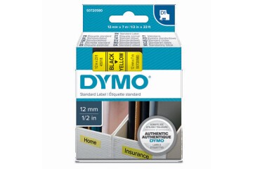 Dymo D1 Şerit Standart 12 MMx7 MT Sarı Üzerine Siyah 45018 S0720580
