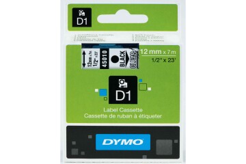 Dymo D1 Şerit Standart 12 MMx7 MT Şeffaf Üzerine Siyah 45010 S0720500