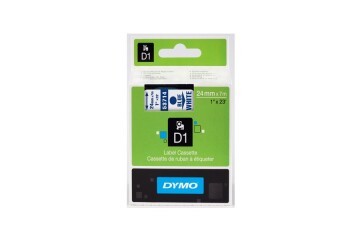 Dymo D1 Şerit Standart 24 MMx7 MT Beyaz Üzerine Mavi 53714