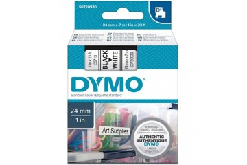 Dymo D1 Şerit Standart 24 MMx7 MT Beyaz Üzerine Siyah 53713