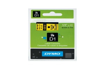 Dymo D1 Şerit Standart 6 MMx7 MT Sarı Üzerine Siyah 43618 S0720790