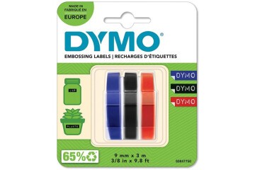 Dymo Kabartma Şerit 9mmx3mt 3 Lü Bls K/S/M S0847750