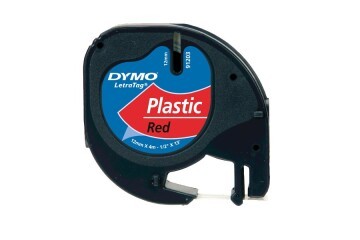 Dymo Letratag Şerit Plastik 12 MMx4 MT Kırmızı 91203
