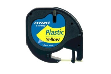 Dymo Letratag Şerit Plastik 12 MMx4 MT Sarı 91202