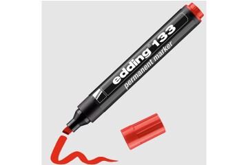 Edding Markör Permanent Kesik Uç Kırmızı 133