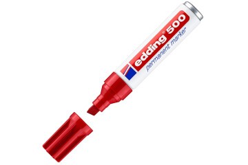 Edding Markör Permanent Kesik Uçlu 2-7 MM Kırmızı 500