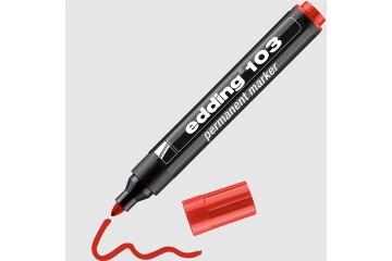 Edding Markör Permanent Yuvarlak Uç Kırmızı 103