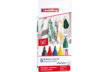 Edding T-Shırt Kalemi Yuvarlak Uçlu Basıc 2-3 MM 5 Lİ 4500/5S