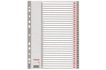 Esselte Seperatör 1-31 Rakamlı Plastik A4 100108