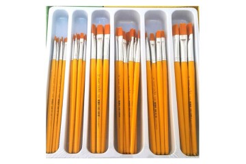 Fanart Düz Fırça Renkli Saplar Sentetik Kıllı Akrilik-Yağlı Boya 144 LÜ 536