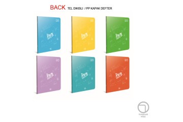 Gıpta Back Tel Dikiş Plastik Kapak Defter A5 40 YP Çizgili 4989