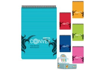 Gıpta Bloknot Convex Spiralli Plastik Kapak Çizgili 100 YP A4 1393