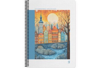 Gıpta Cıty Spiralli Sert Kapak Defter 17x24 80 YP Kareli