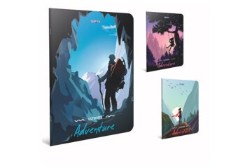 Gıpta Dikişli Karton Kapak Defter Adventure A6 80 YP Kare.Stn