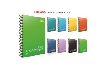Gıpta Fresco Spiralli Plastik Kapak Defter A4 60 YP Kareli 4931