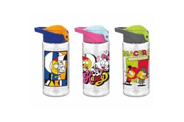 Gıpta Matara Kral Şakir Pipetli Desenli Tritan 500 CC