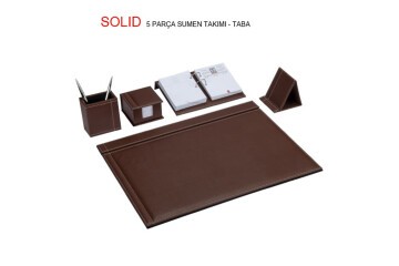 Gıpta Sümen Takımı 5 Parça Solid Sade Taba 7135