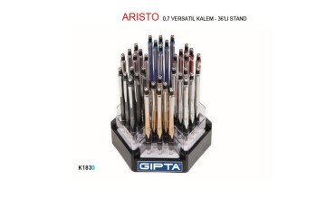Gıpta Versatil Kalem Arısto 0.7 MM ( 36 Li Stand ) 6 Renk K1830