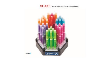 Gıpta Versatil Kalem Shake 0.7 MM ( 36 Li Stand ) 6 Renk K1820
