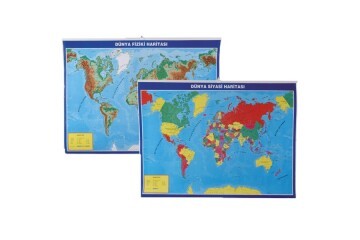 Gülpaş Harita Dünya Siyasi-Fiziki Çıtalı 70x100 998