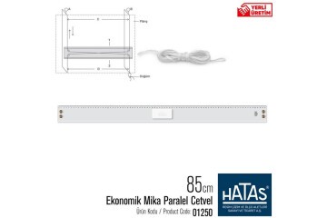 Hatas Ekonomik Mika Paralel Cetvel 85 CM Taksimatlı 1250