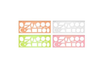 Hatas Geometrik Şablon Cetvelli Atatürklü 25 CM 02285