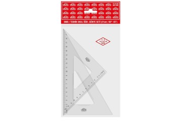 Hatas Öğrenci Gönye Seti 45-60 Derece Plastik 21 CM 0805