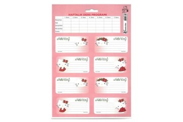 Hello Kitty Etiket Ders Programlı 3 Lü 220130-08