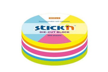 Hopax Stickn Yapışkan Notblok 67x67 Neon Yuvar. 250 YP 21830
