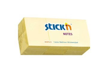 Hopax Stıckn Yapışkanlı Not Kağıdı 100 YP 35x51 Pastel Sarı 21530