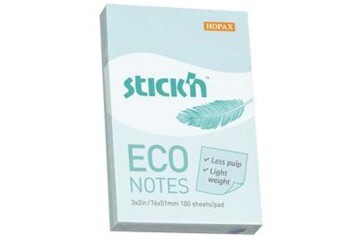 Hopax Stıckn Yapışkanlı Not Kağıdı 100 YP 76x51 Eco Patel Mavi HE21743