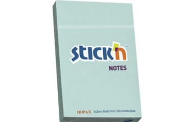 Hopax Stıckn Yapışkanlı Not Kağıdı 100 YP 76x51 Pastel Mavi HE21146