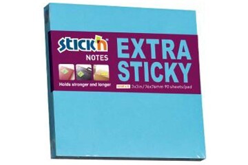 Hopax Stıckn Yapışkanlı Not Kağıdı Extra 90 YP 76x76 Neon Mavi HE21673