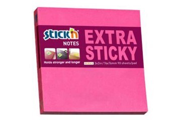 Hopax Stıckn Yapışkanlı Not Kağıdı Extra 90 YP 76x76 Neon Pembe HE21671