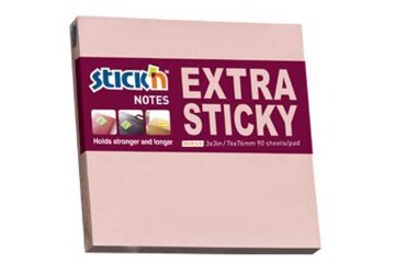 Hopax Stıckn Yapışkanlı Not Kağıdı Extra 90 YP 76x76 Pastel Pembe HE21661