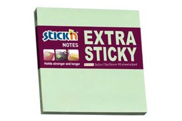 Hopax Stıckn Yapışkanlı Not Kağıdı Extra 90 YP 76x76 Pastel Yeşil HE21662