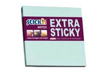 Hopax Stıckn Yapışkanlı Not Kağıdı Extra 90 YP 76x76 Pastel Mavi HE21663