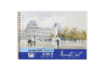 Karatis Resim Blok Spiralli Art 200 GR A5 20 YP 486009-99