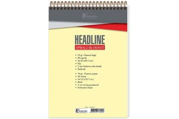 Keskin Color Bloknot Spiralli Headline Karton Kapak A5 80 YP Kareli 145432-99