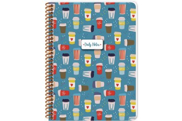 Keskin Color Defter Karton Kapak Spiralli Coffee 16,x22,5 80 YP Çiz.