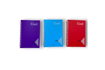Keskin Color Defter Plastik Kapak Spiralli Cool A6 80 YP Kareli