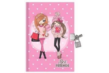Keskin Color Hatıra Defteri Kilitli Best Friends 80 YP 14x20
