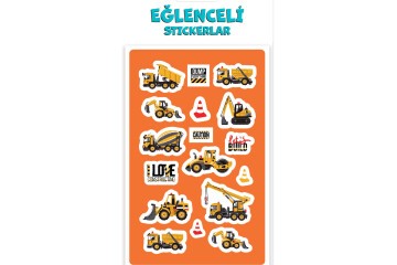 Keskin Color Puffy Sticker Orta Boy İş Makinası 221201-99