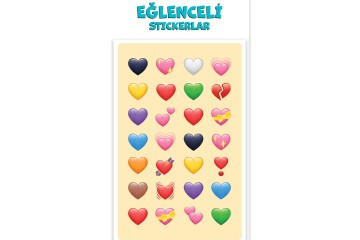 Keskin Color Puffy Sticker Orta Boy Kalp 221206-99