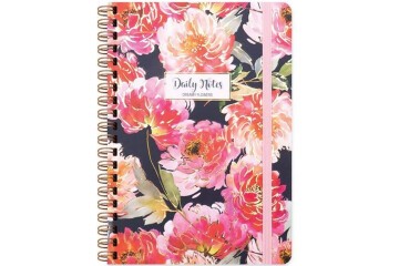 Keskin Color Sert Kapak Spiralli Flowers Lucy A5 80 YP Çiz.